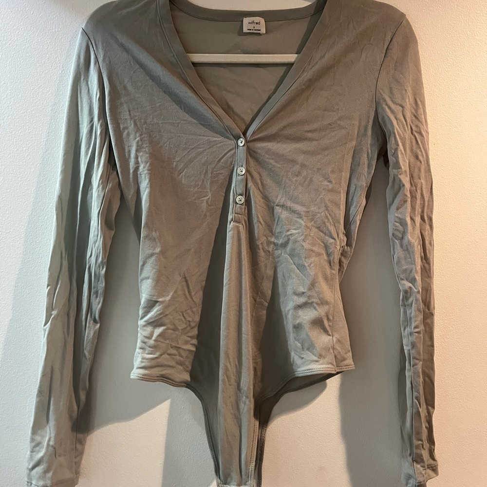 Wilfred Sage Green Long Sleeve Bodysuit
